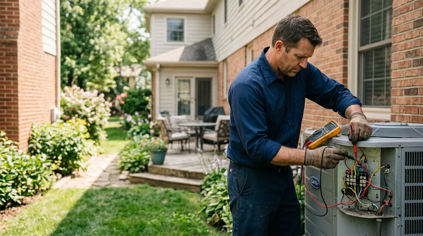HVAC technician working near Gardner, MA